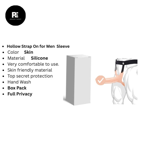 8 Inch Hollow Strap On for Men Dildo Penis Sleeve Skin
